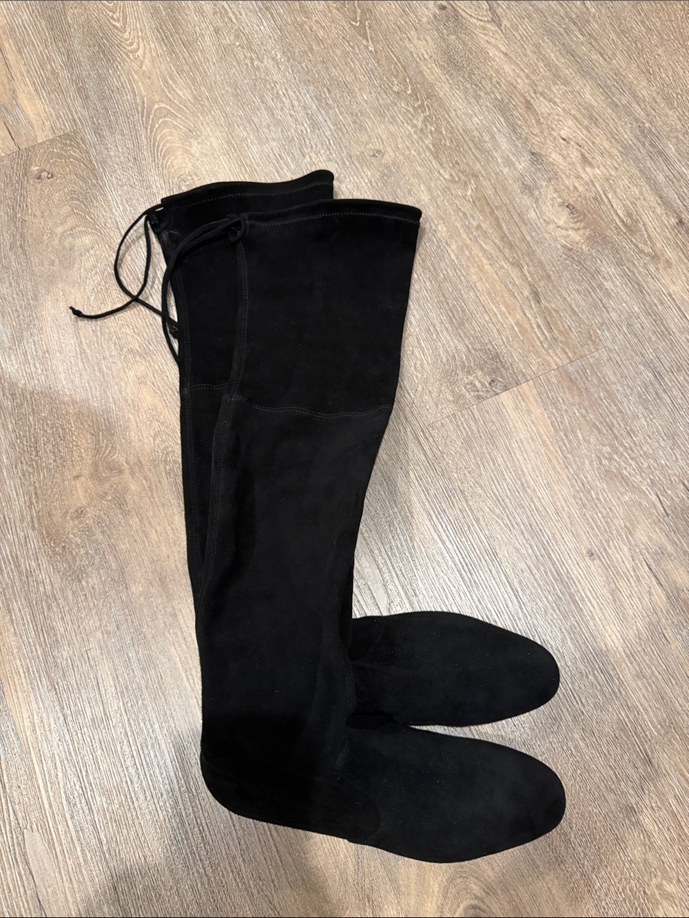 Stuart Weitzman Black Suede Over-the-Knee Boots